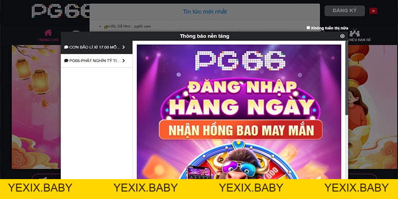 PG66 – Cổng Game Mới Nổi 2026 Liệu Có Uy Tín Như Lời Đồn - YEXIX PG66 – Cổng Game Mới Nổi 2026 Liệu Có Uy Tín Như Lời Đồn - YEXIX